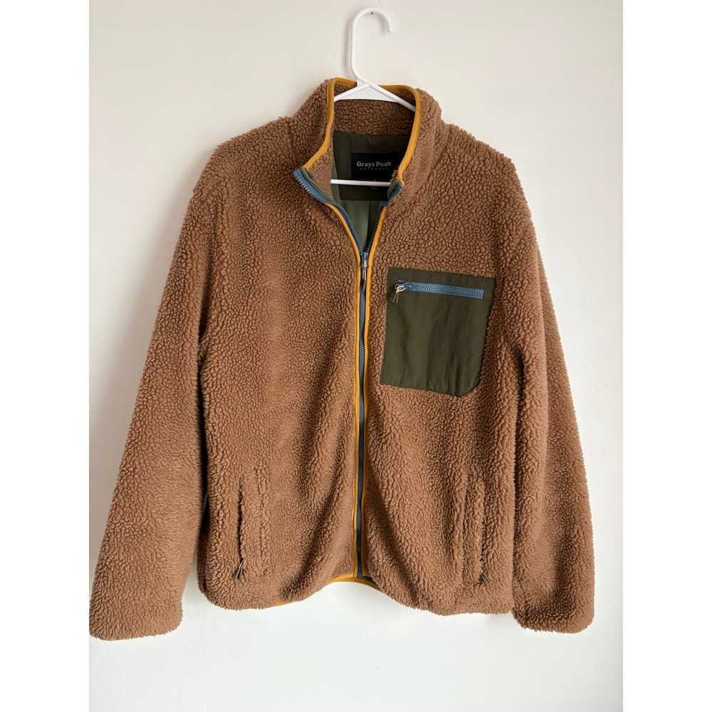 Grays Peak Outdoors Sherpa Jacket Preppy Granola Hiking Gorpcore Fraternity - Picture 2 of 8